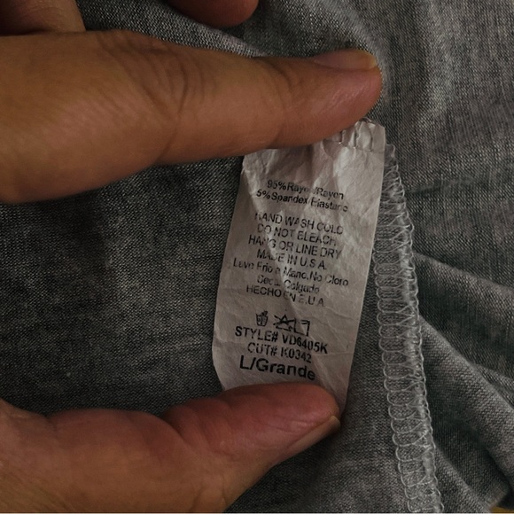 PINK BLUSH- Gray Maternity Maxi Dress with Sleeves- L - Picture 6 of 11